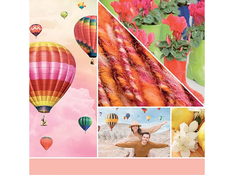 Świeca zapachowa w średnim słoju, Watercolour Skies, różowy 368 gr, Signature