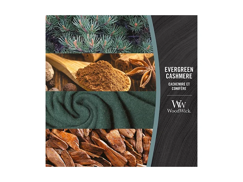 Candela profumata a clessidra, Evergreen Cashmere, azzurro 275 gr