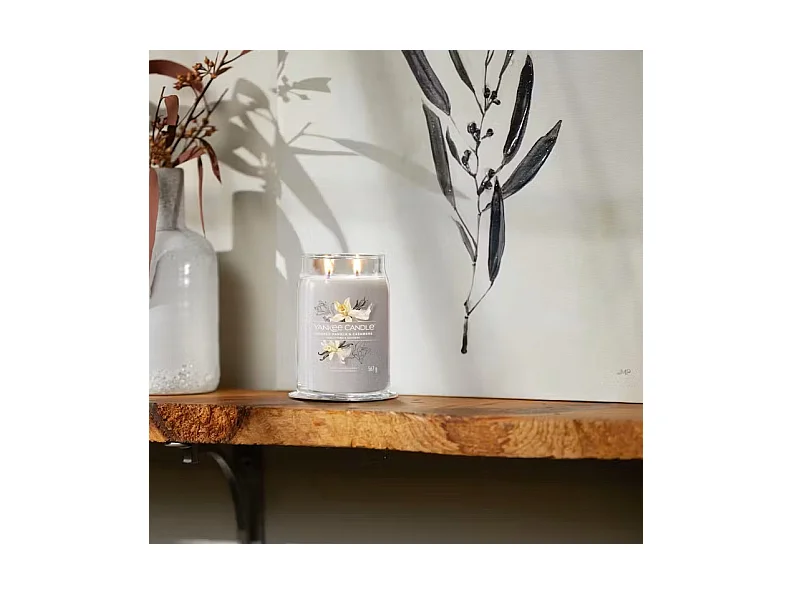 Bougie en grand pot, Smoked Vanilla & Cashmere, gris 567 gr, Signature