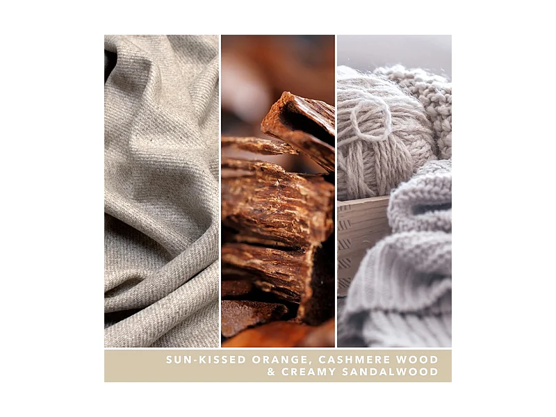 Vela perfumada em frasco médio, Warm Cashmere, bege 368 gr, Signature