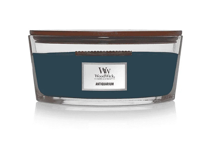 Bougie parfumée ellipse, Antiquarium, bleu 453 gr