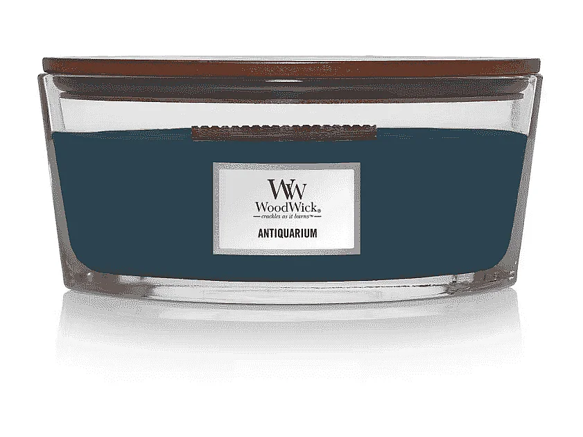 Bougie parfumée ellipse, Antiquarium, bleu 453 gr