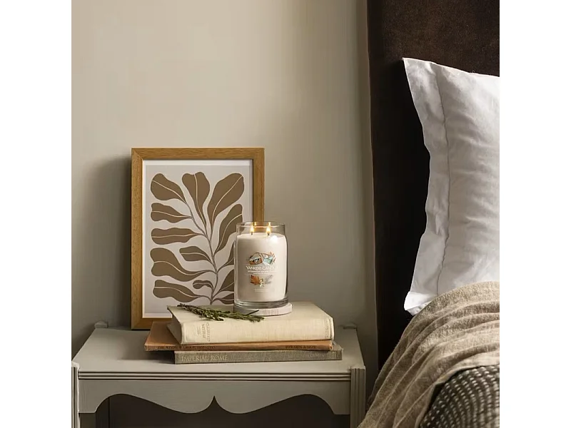 Kerze im großen Glas, Afternoon Scrapbooking, beige 567 gr, Signature