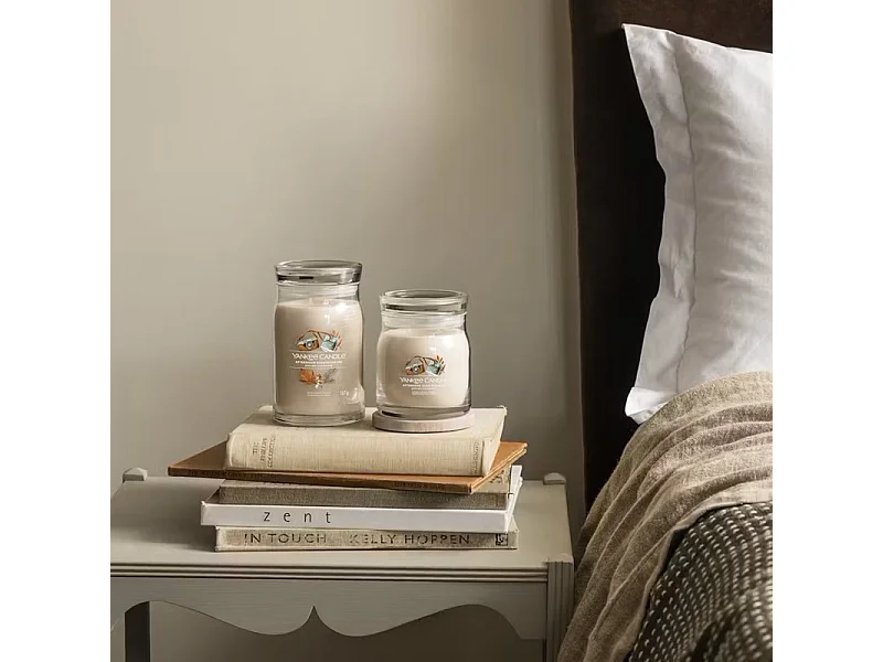 Kerze im großen Glas, Afternoon Scrapbooking, beige 567 gr, Signature