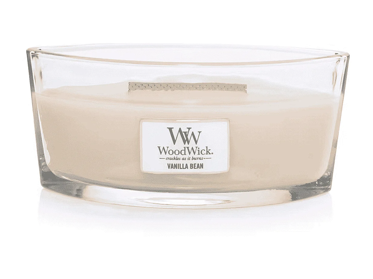 Bougie parfumée ellipse, Vanilla Bean, beige 453 gr