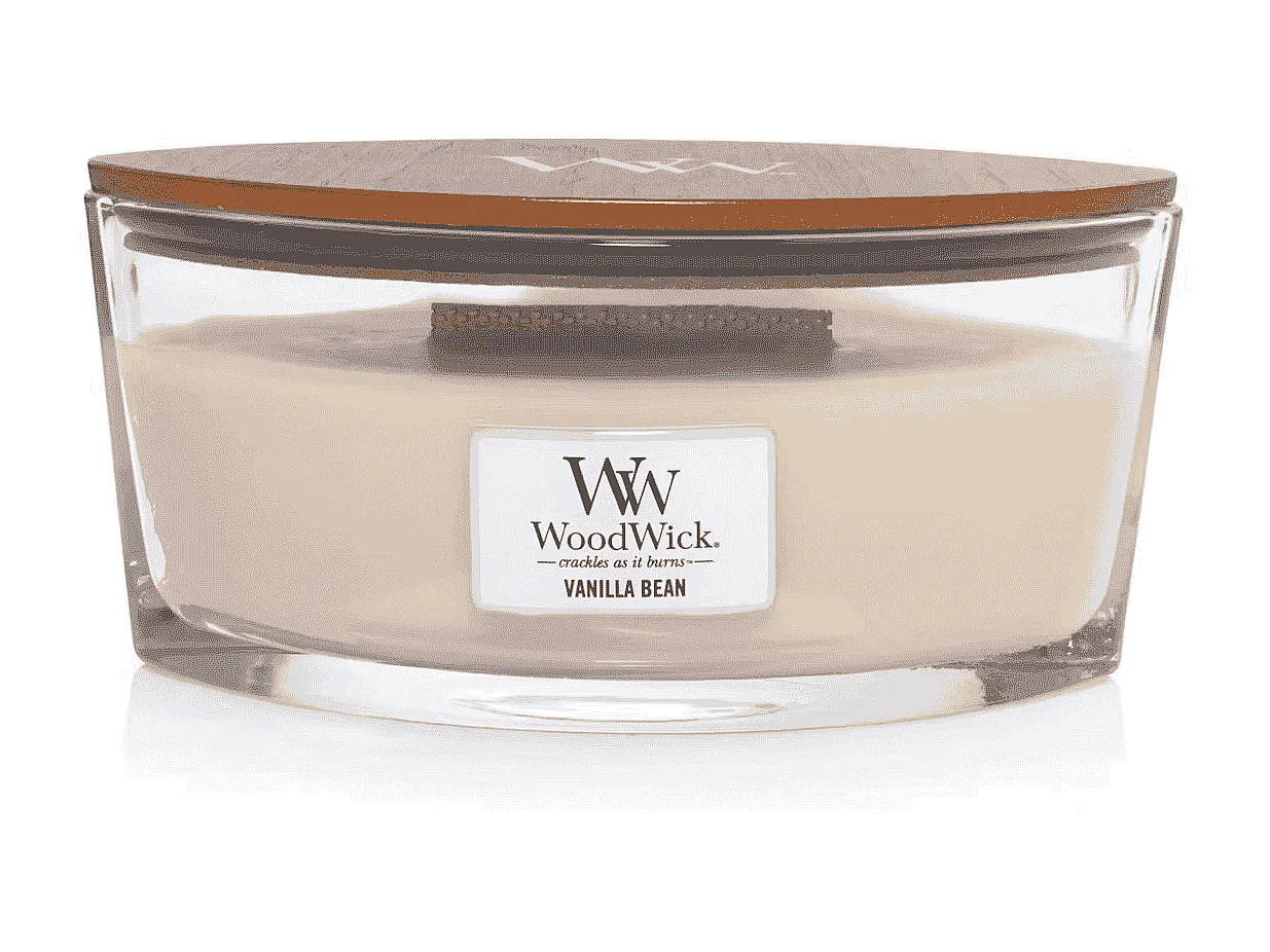 Bougie parfumée ellipse, Vanilla Bean, beige 453 gr