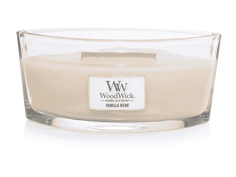 Bougie parfumée ellipse, Vanilla Bean, beige 453 gr
