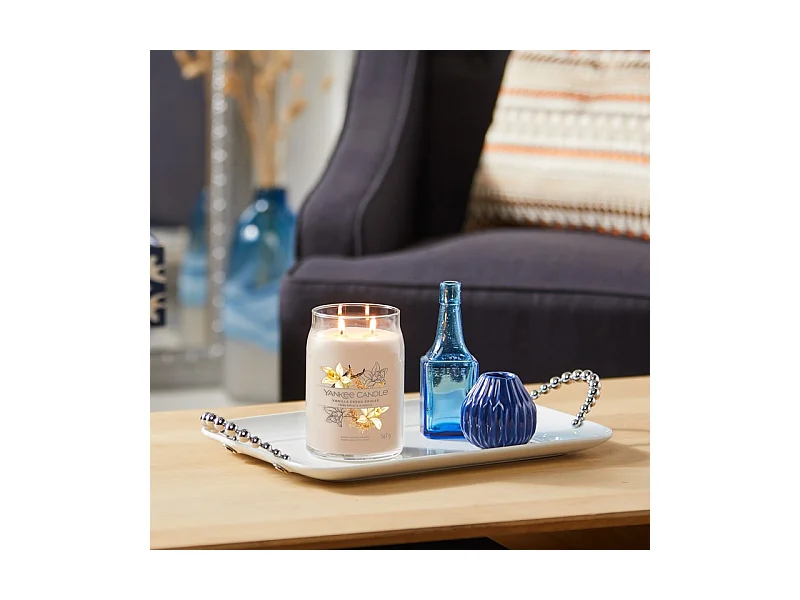 Bougie parfumée en grand pot, Vanilla Creme Brulee, beige 567 gr, Signature