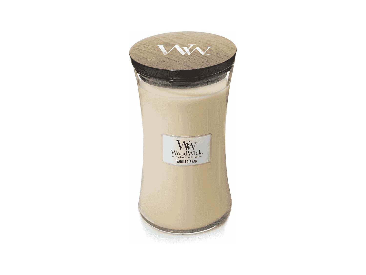 Bougie parfumée sablier, Vanilla Bean, beige 609 gr