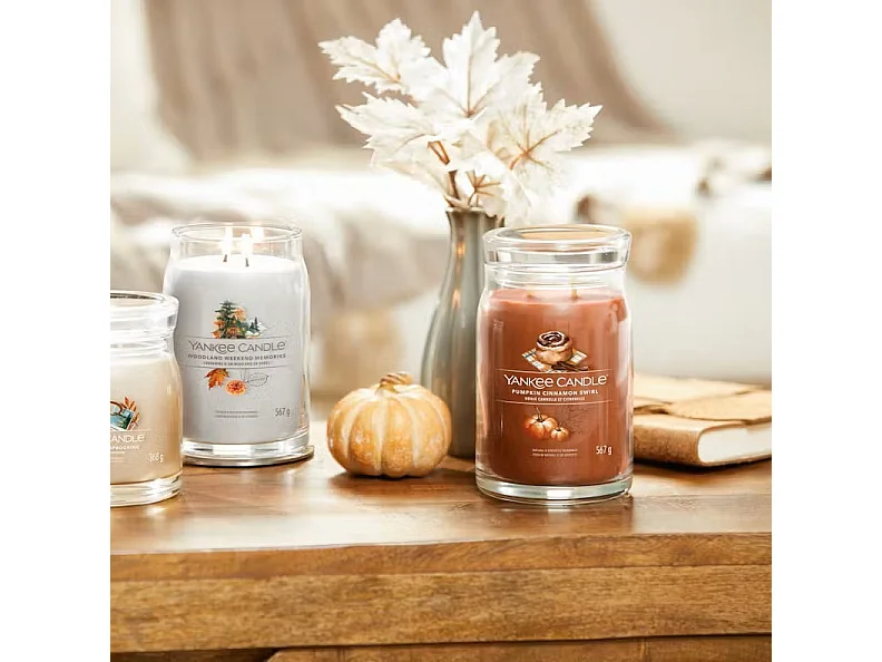 Bougie en grand pot, Pumpkin Cinnamon Swirl, orange 567 gr, Signature