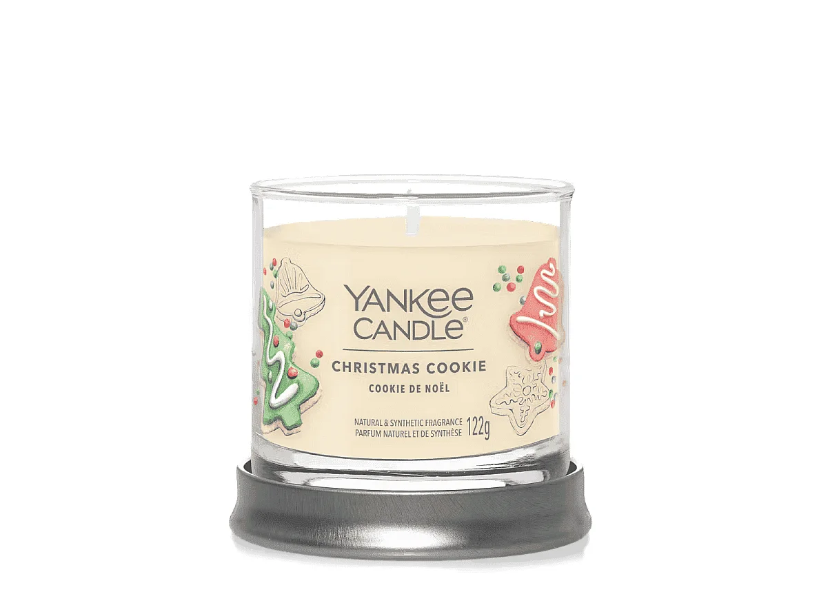 Świeca zapachowa w małym słoju, Christmas Cookie, beżowy 122 gr, Signature