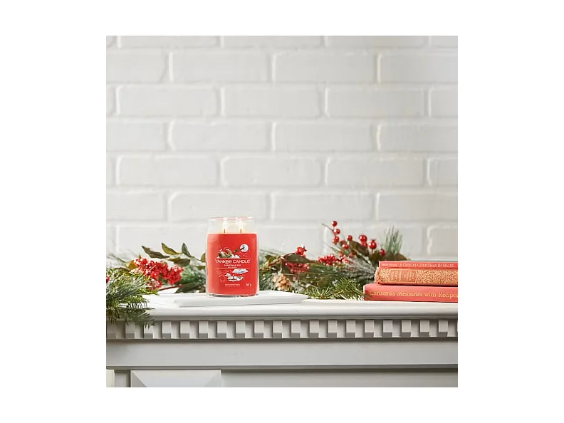 Duftkerze im großen Glas, Christmas Eve, rot 567 gr, Signature