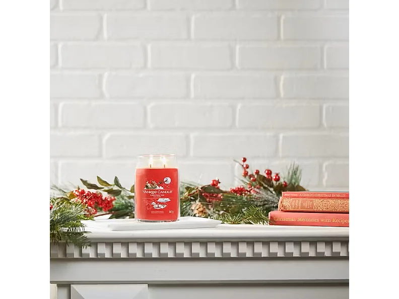 Vela perfumada em frasco grande, Christmas Eve, vermelho 567 gr, Signature