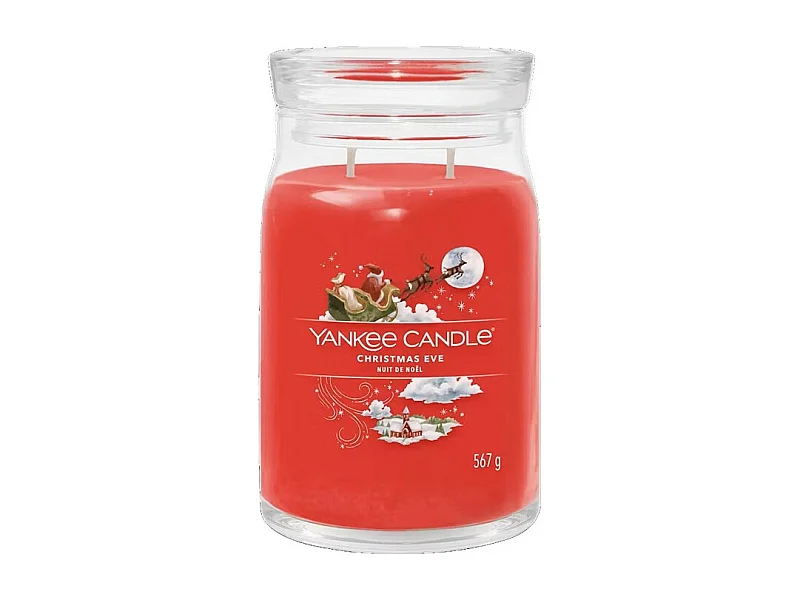 Geurkaars in grote pot, Christmas Eve, rood 567 gr, Signature