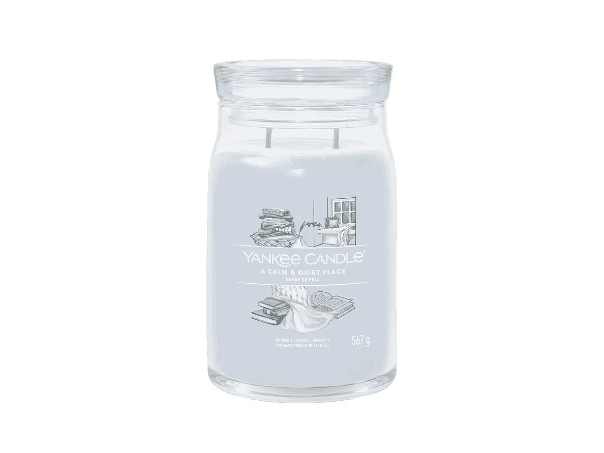 Bougie en grand pot, A Calm & Quiet Place, azur 567 gr, Signature