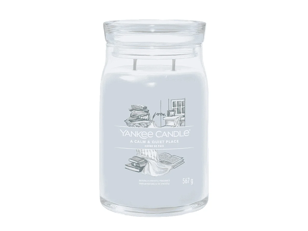 Bougie en grand pot, A Calm & Quiet Place, azur 567 gr, Signature