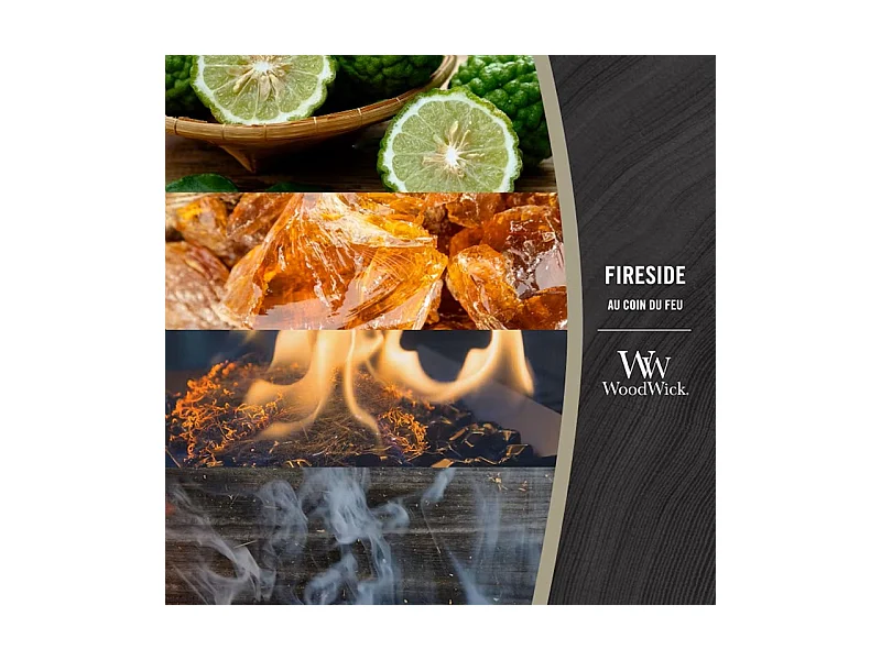 Bougie parfumée sablier, Fireside, gris 609 gr