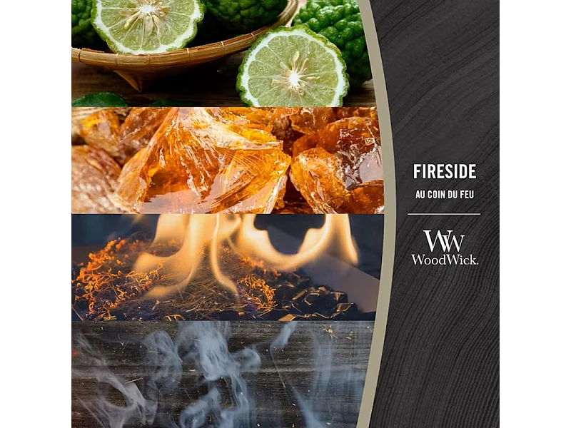 Bougie parfumée sablier, Fireside, gris 609 gr