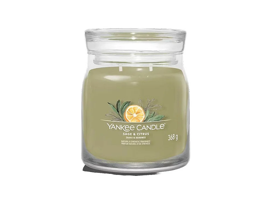 Candela profumata in giara media, Silver Sage & Pine, verde 368 gr, Signature