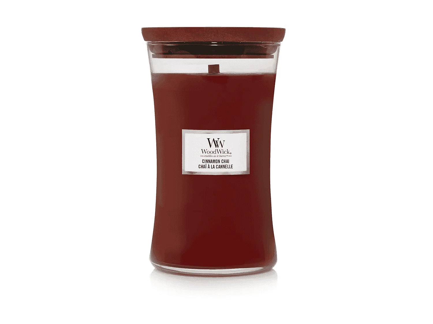 Geurkaars zandloper, Cinnamon Chai, rood 609 gr