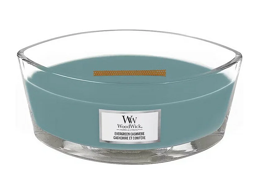 Vela perfumada elipse, Evergreen Cashmere, azul-celeste 453 gr