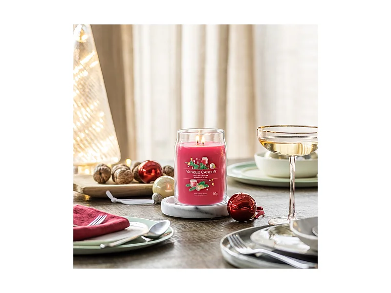 Duftkerze im großen Glas, Holiday Cheer, magenta 567 gr, Signature