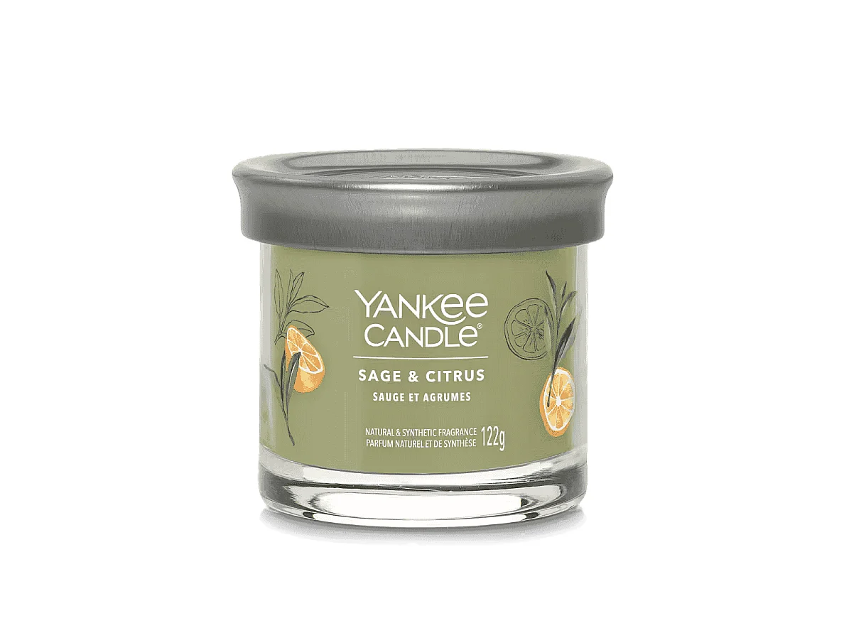 Bougie parfumée en petit pot, Sage & Citrus, vert 122 gr, Signature