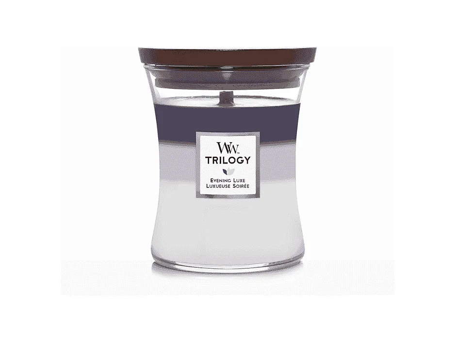 Bougie parfumée sablier, Evening Luxe, violet 275 gr