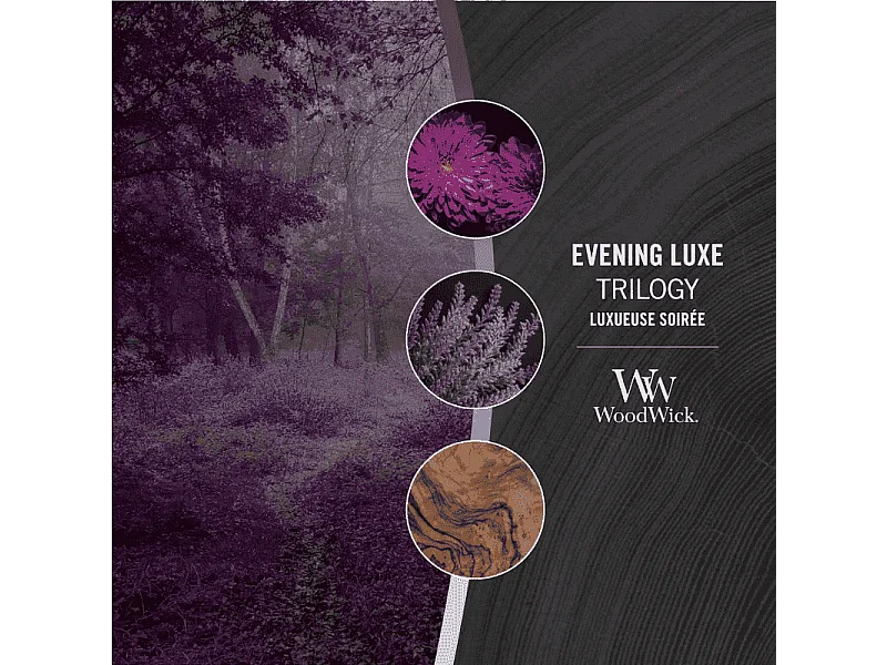 Vela perfumada reloj de arena, Evening Luxe, violeta 275 gr