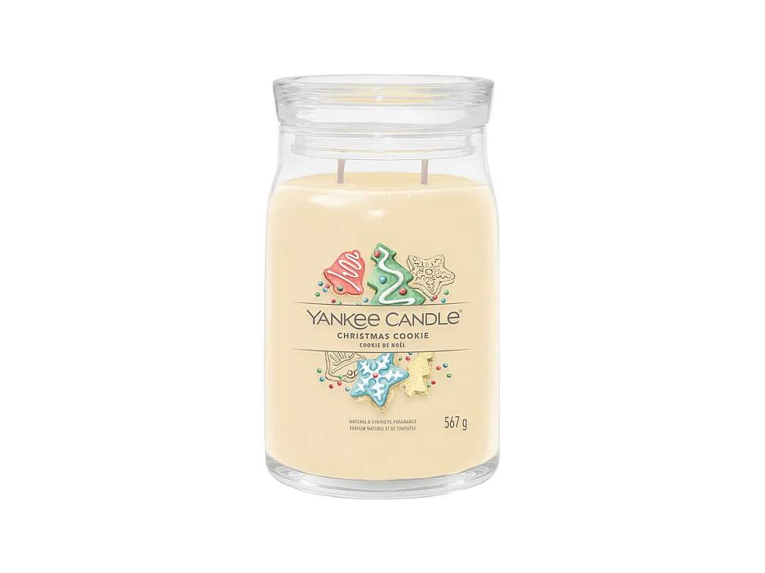 Geurkaars in grote pot, Christam Cookie, geel 567 gr, Signature