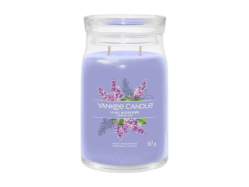 Świeca zapachowa w dużym słoju, Lilac Blossoms, fioletowy 567 gr, Signature