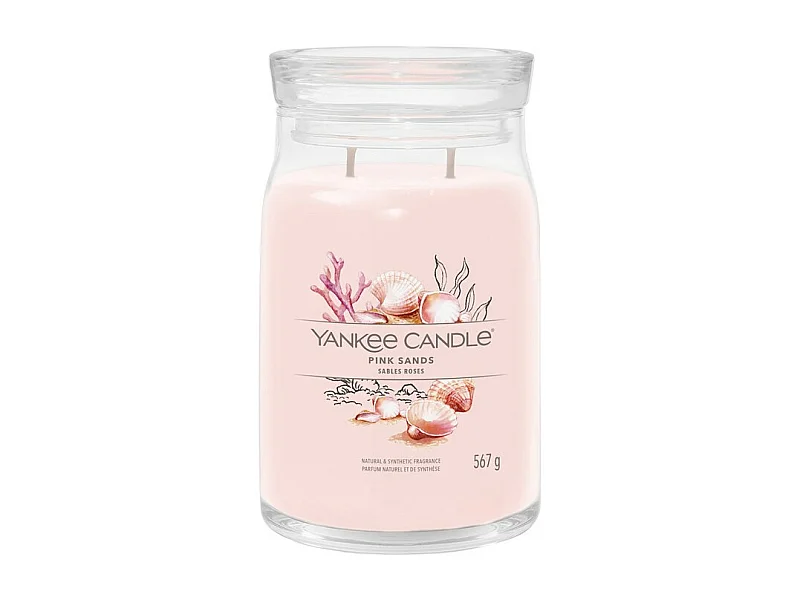 Duftkerze im großen Glas, Pink Sands, rosa 567 gr, Signature