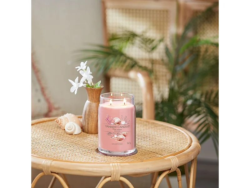 Duftkerze im großen Glas, Pink Sands, rosa 567 gr, Signature