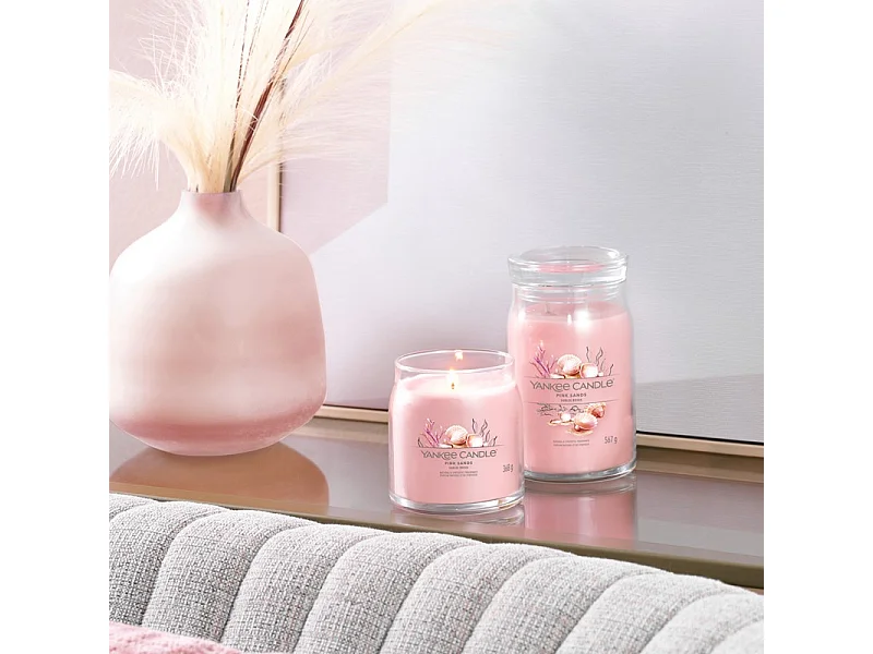 Duftkerze im großen Glas, Pink Sands, rosa 567 gr, Signature