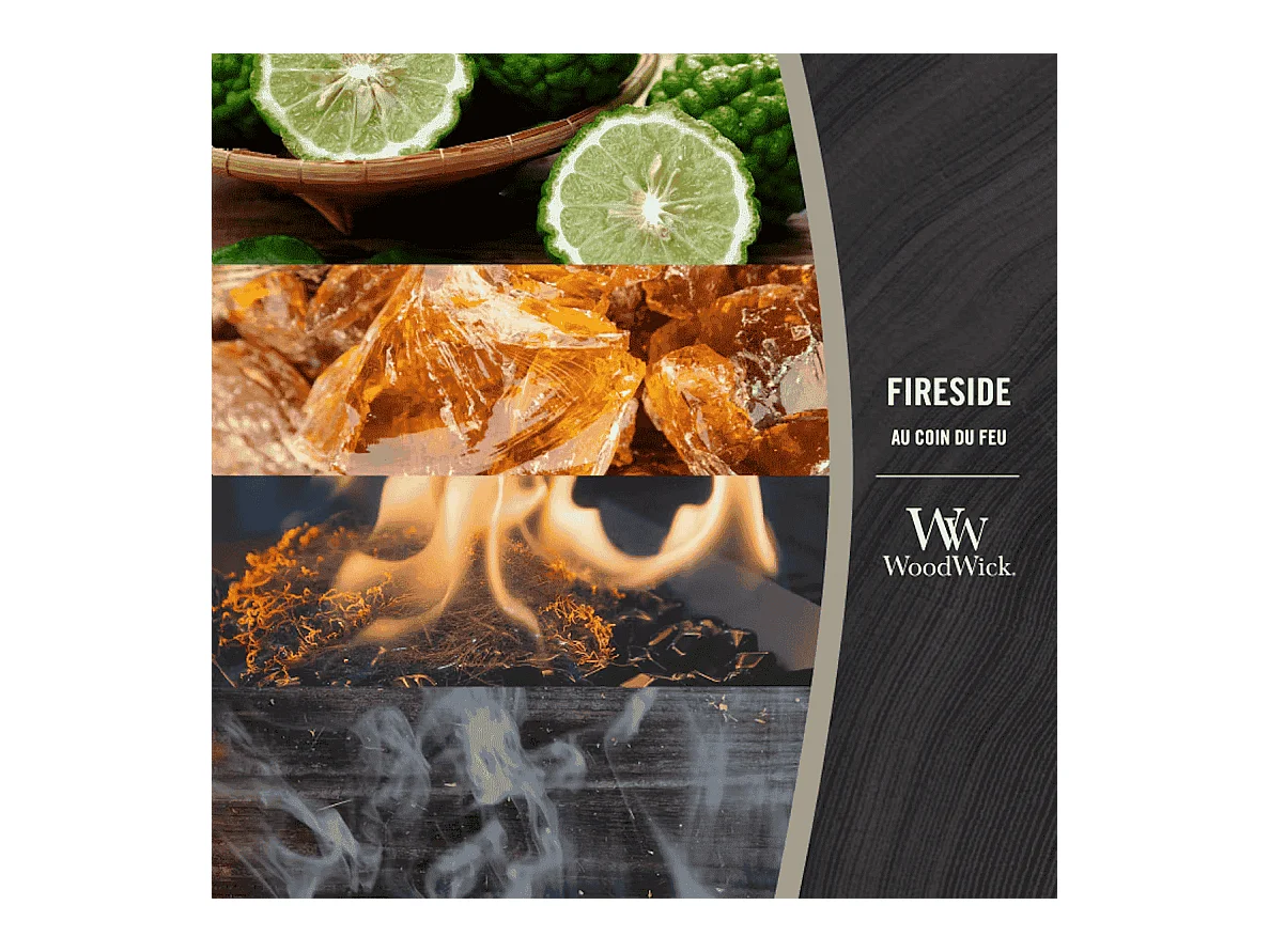 Bougie parfumée sablier, Fireside, gris 275 gr