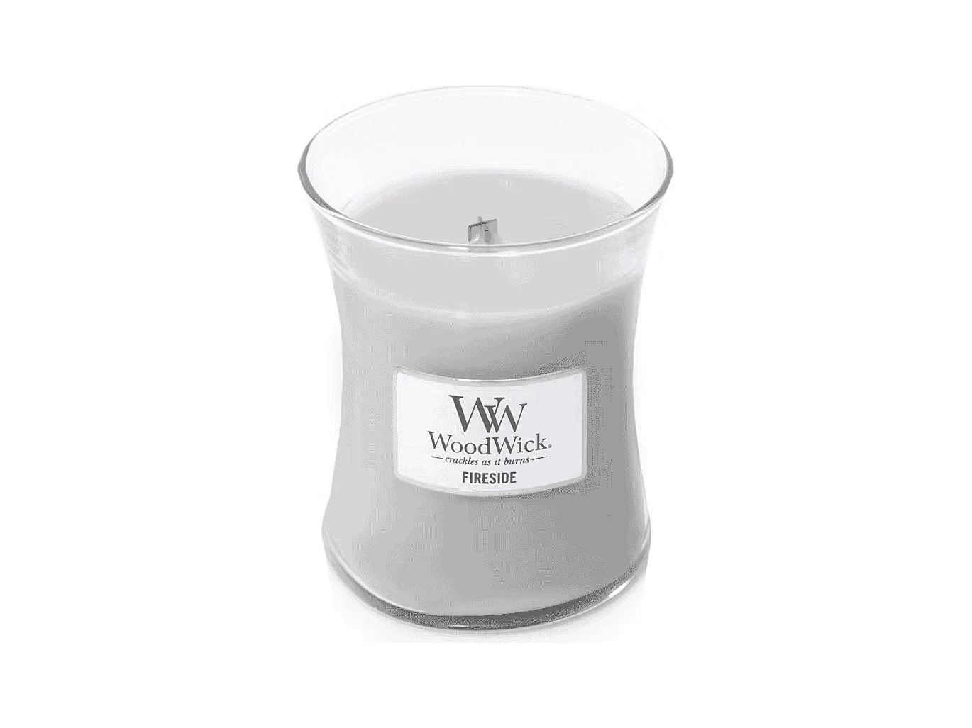 Bougie parfumée sablier, Fireside, gris 275 gr