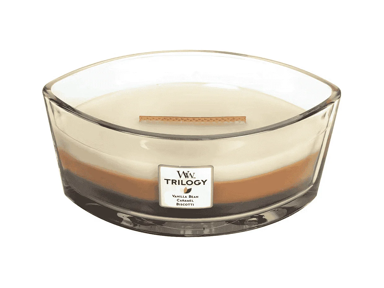 Bougie parfumée ellipse, Café Sweets, marron 453 gr