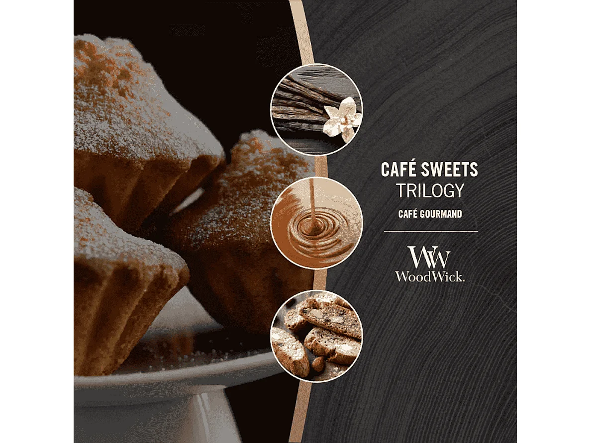 Bougie parfumée ellipse, Café Sweets, marron 453 gr