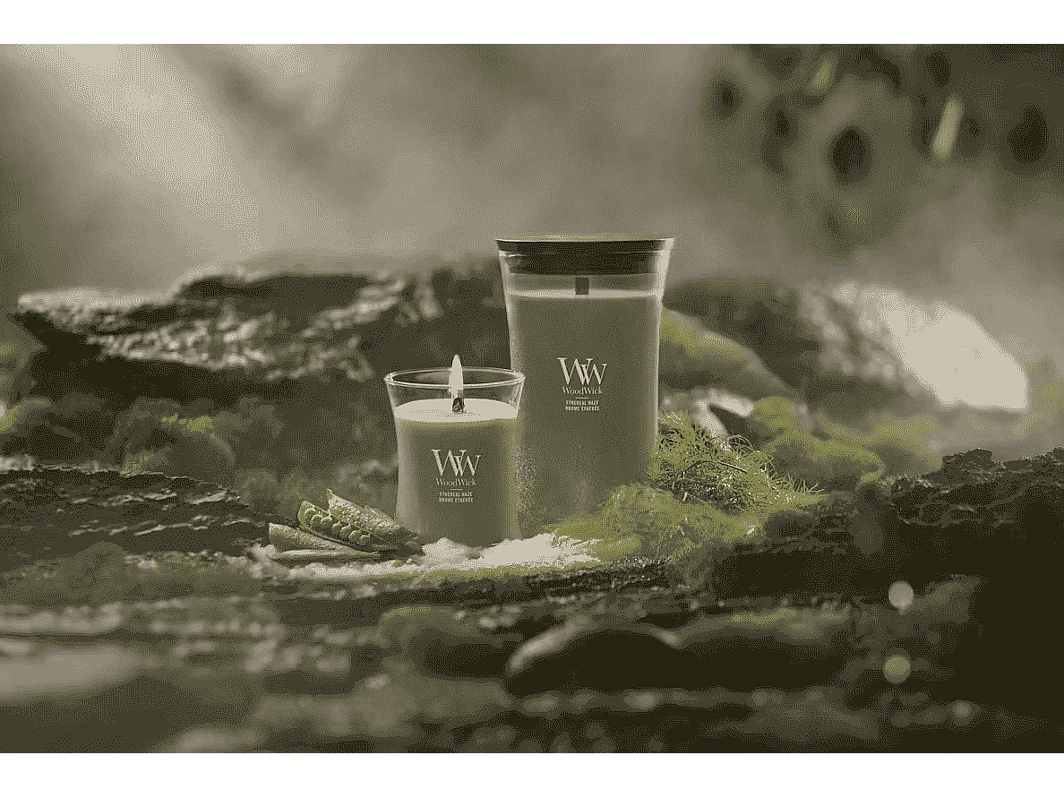 Świeca zapachowa klepsydra, Ethereal Haze, zielony 275 gr