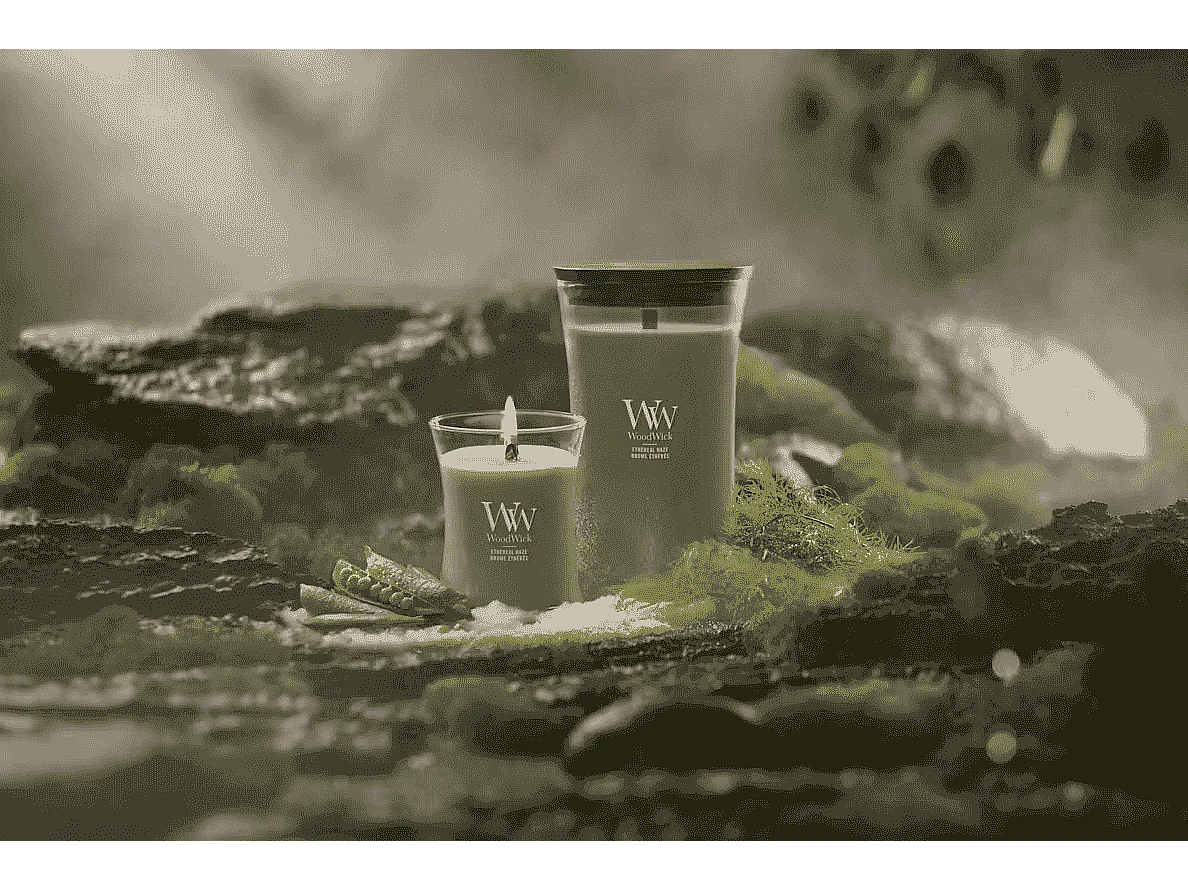 Świeca zapachowa klepsydra, Ethereal Haze, zielony 275 gr