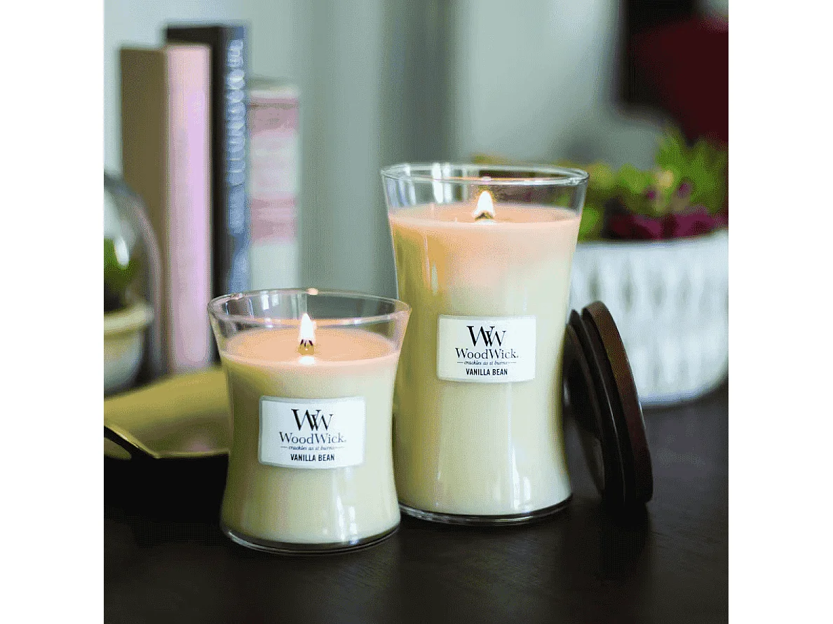 Bougie parfumée sablier, Vanilla Bean, beige 275 gr