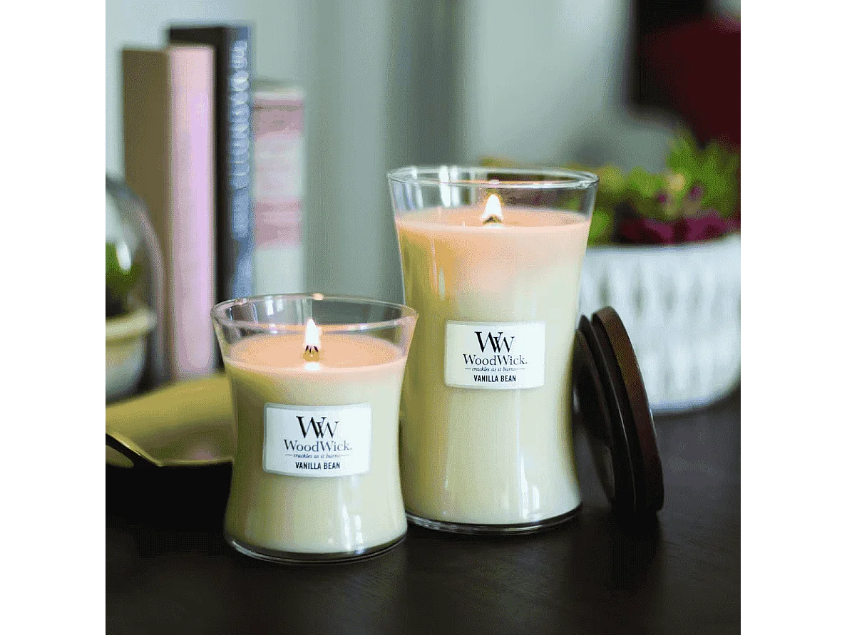 Bougie parfumée sablier, Vanilla Bean, beige 275 gr