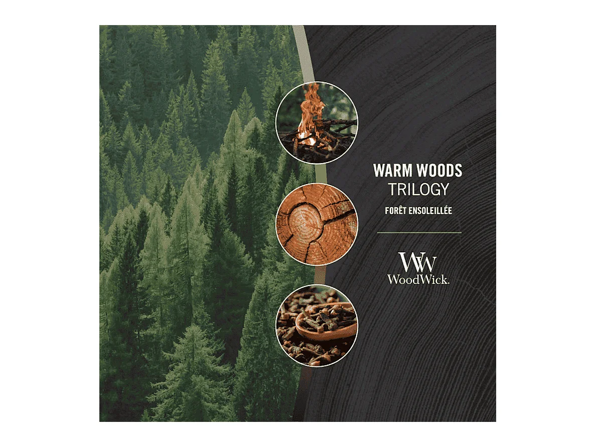 Bougie parfumée sablier, Warm Woods, gris 609 gr