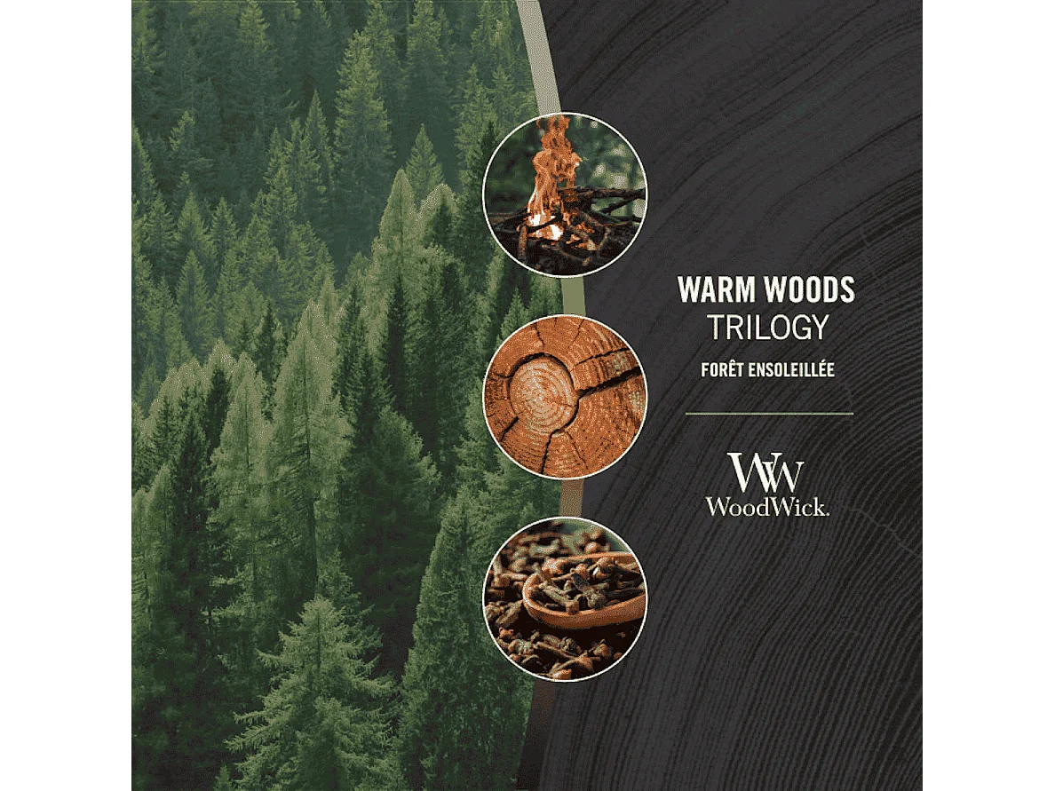 Bougie parfumée sablier, Warm Woods, gris 609 gr