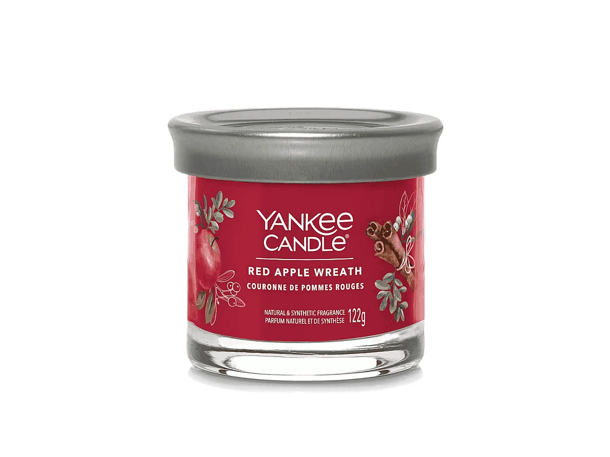 Duftkerze im kleinen Glas, Red Apple Wreath, rot 122 gr, Signature