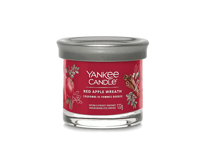 Duftkerze im kleinen Glas, Red Apple Wreath, rot 122 gr, Signature