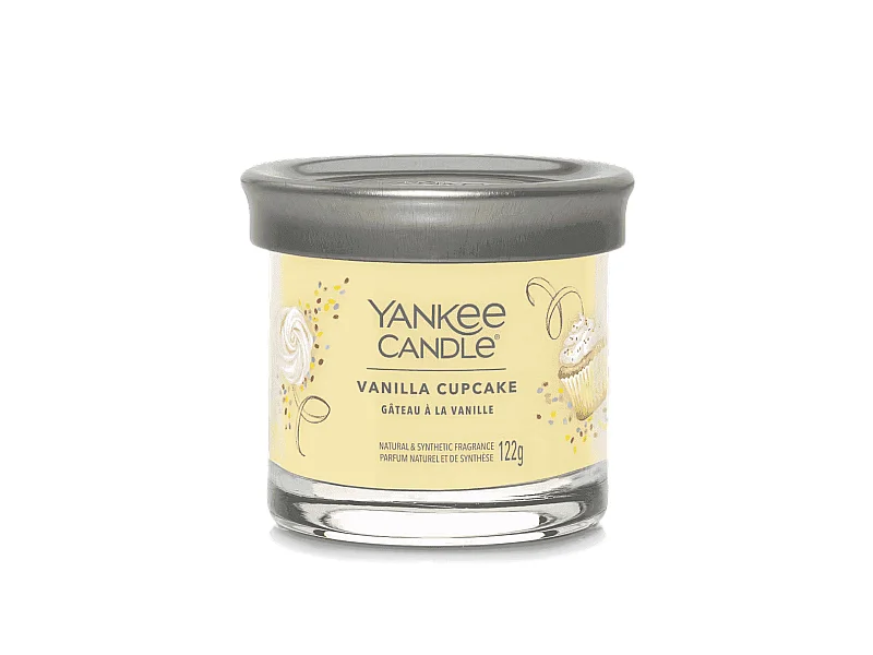 Geurkaars in kleine pot, Vanilla Cupcake, geel 122 gr, Signature