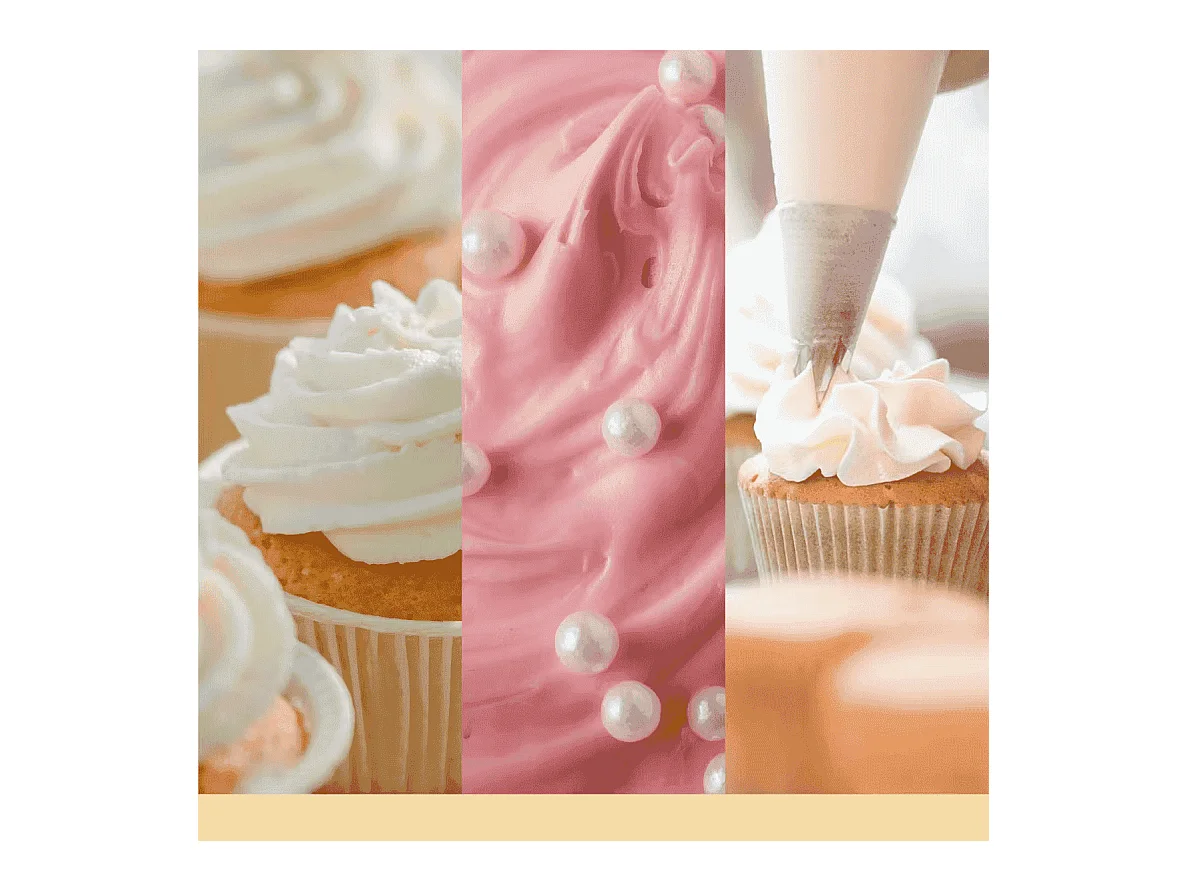 Bougie parfumée en petit pot, Vanilla Cupcake, jaune 122 gr, Signature