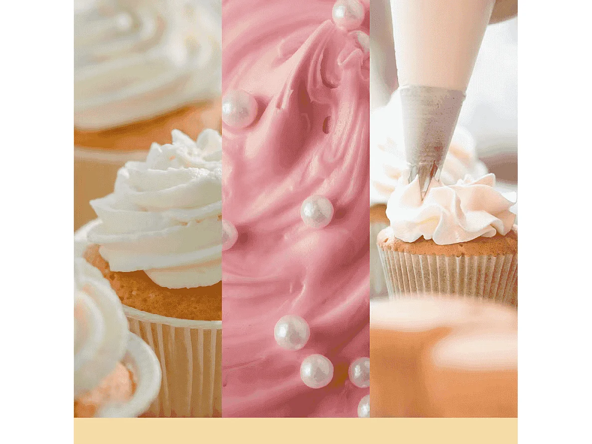 Świeca zapachowa w małym słoju, Vanilla Cupcake, żółty 122 gr, Signature