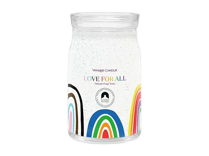 Vela perfumada em frasco grande, Love for All, branco 567 gr, Signature